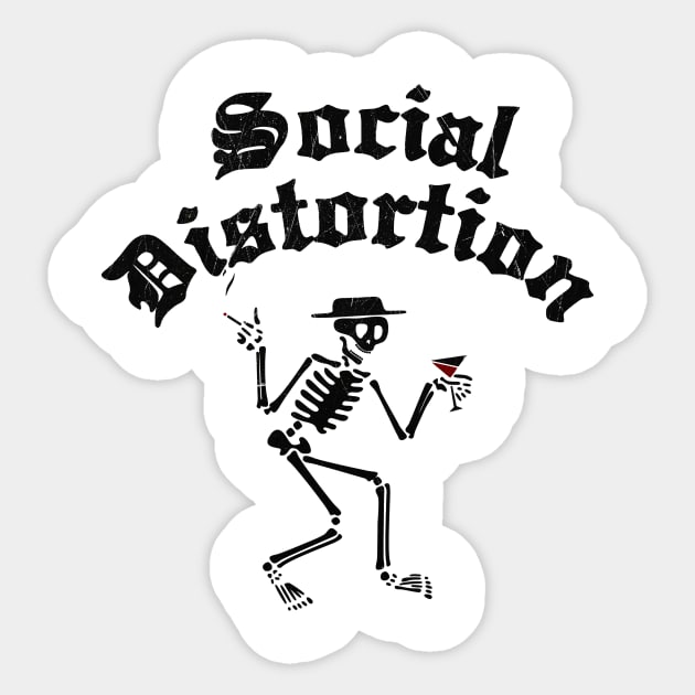 Social Distortion Vintage Sticker by monyet